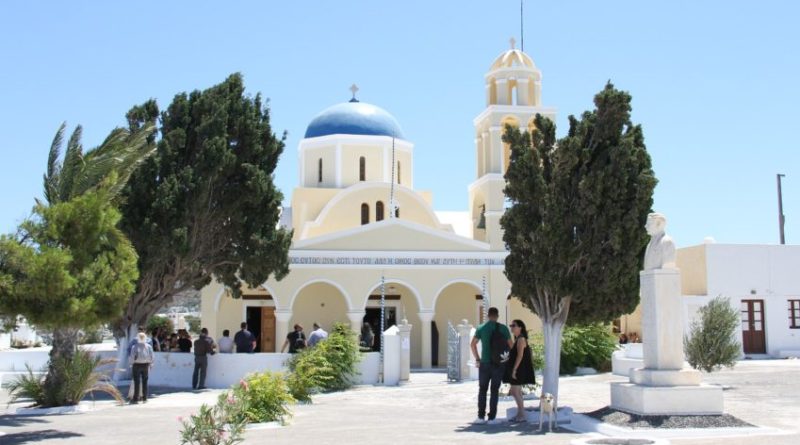 Oia Church Santorini Greece Blue