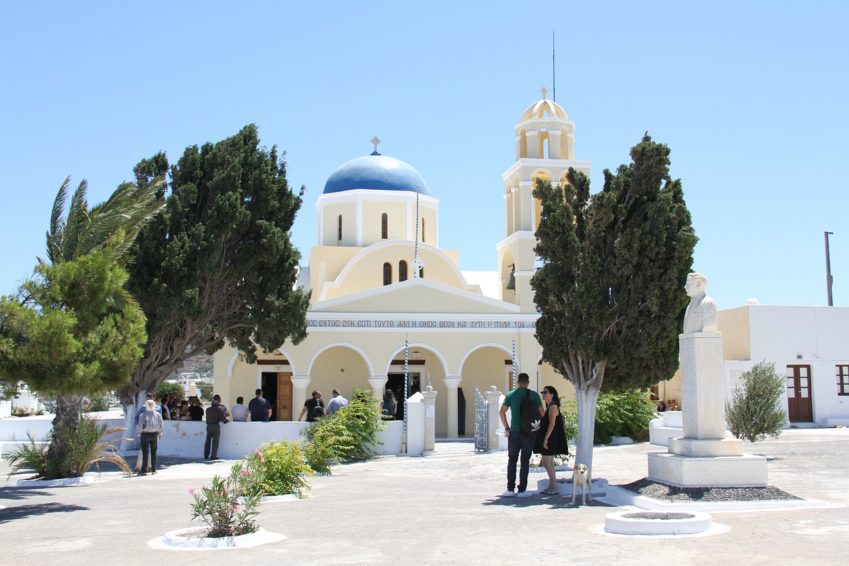 Oia Church Santorini Greece Blue