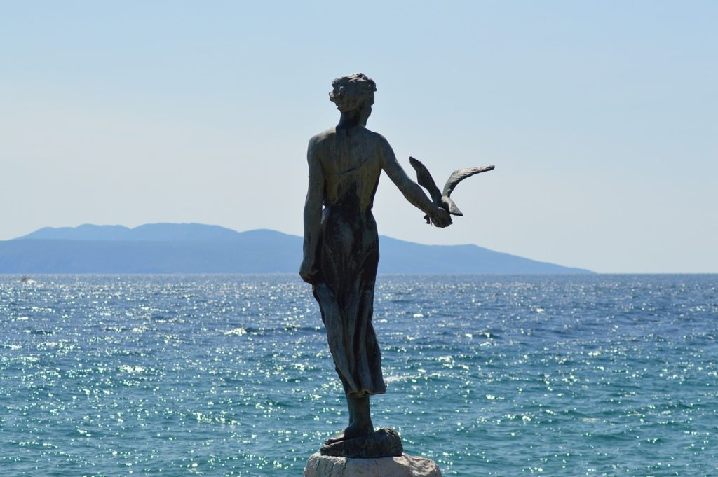 Opatija Croatia Sea Adria Statue 