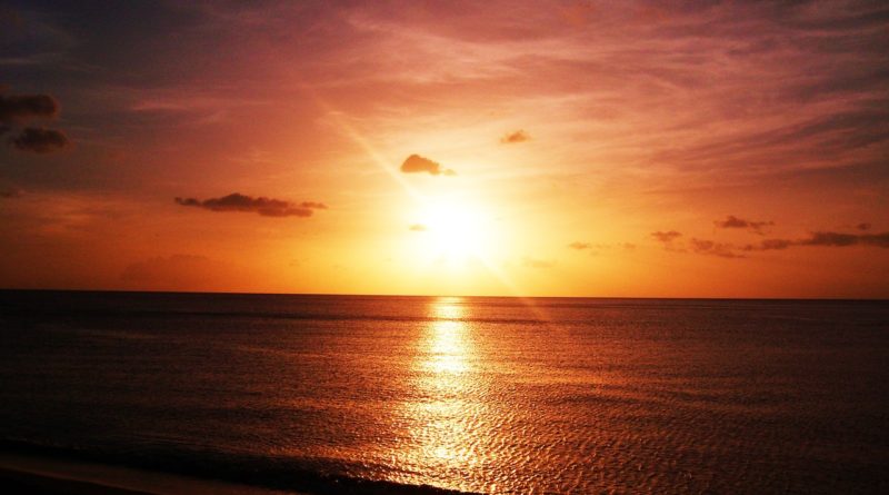 Sunset Sea Ocean Clouds Sun